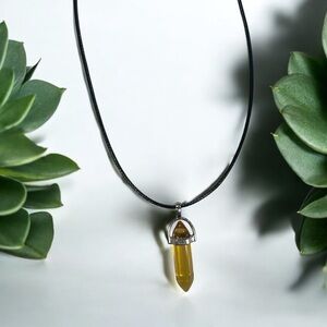 Minimalist Color Therapy Yellow Pendant Necklace